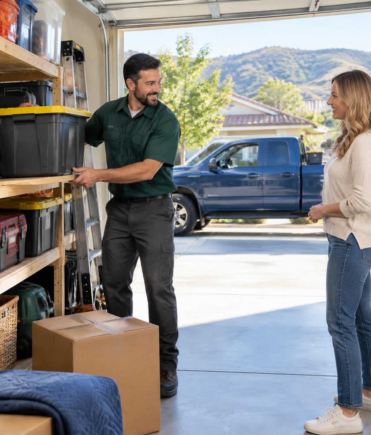Homework home-service professional organizing a Santa Clarita garage